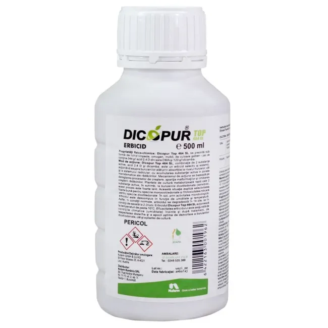 Erbicid DICOPUR TOP 464 SL pentru buruieni din gazon - 500ML