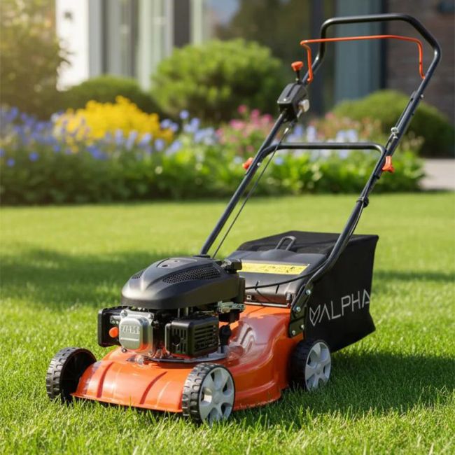 Masina de tuns gazon, ALPHA LAWN, pe benzina 2,2CP,  capacitate 80cc, latime 41 cm, cos 40L