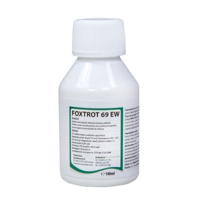 Erbicid FOXTROT 69 EW pentru buruienile cu FRUNZA INGUSTA / pir - 100 ml