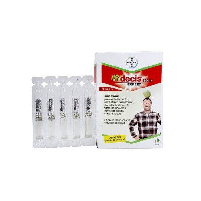 Insecticid foliar DECIS EXPERT, 2,5 ml, pentru Trandafiri
