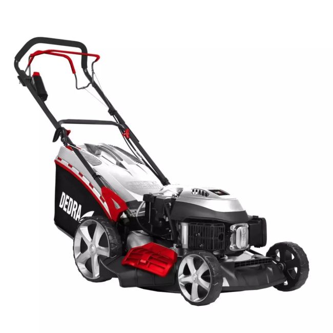 Masina de tuns gazon, Dedra, pe benzina 4,7CP 196cc, latime 51 cm, cos 60L, mulcire, autopropulsie
